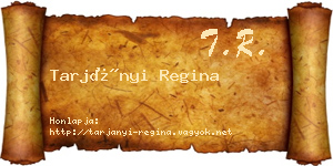 Tarjányi Regina névjegykártya